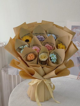 Kraft Paper One Year One Bloom Soap Flower Bouquet