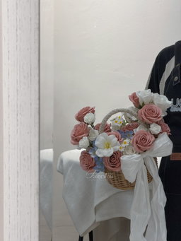 Cappuccino Soap Flower Basket 