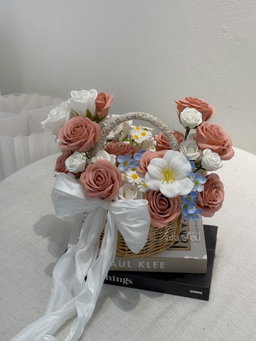 Cappuccino Soap Flower Basket 