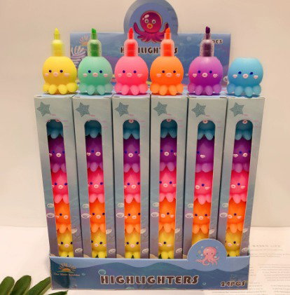  Octopus Shaped Highlighters