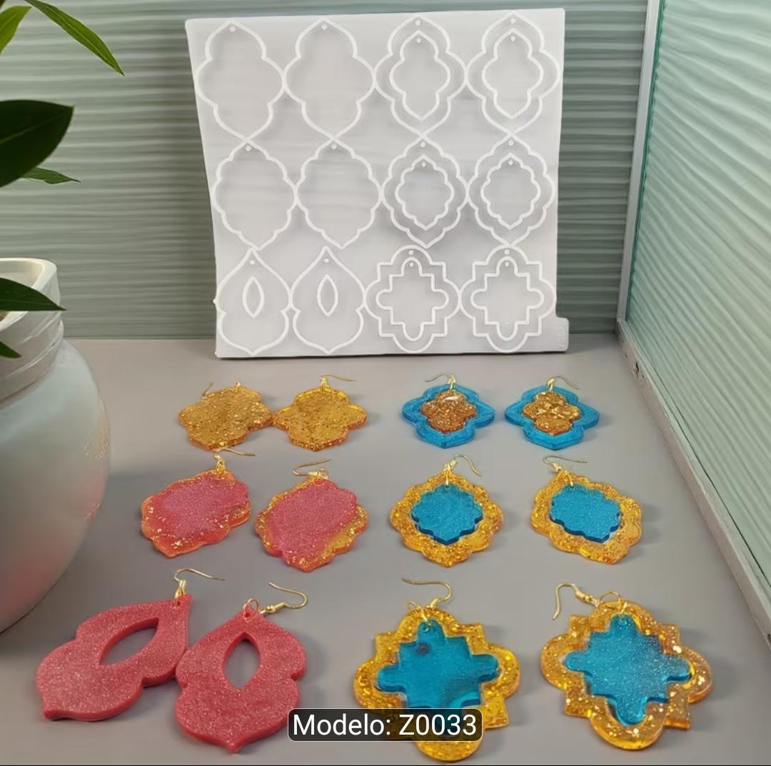 Molde aretes resina