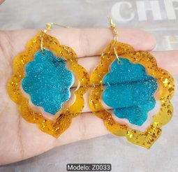 Molde aretes resina 