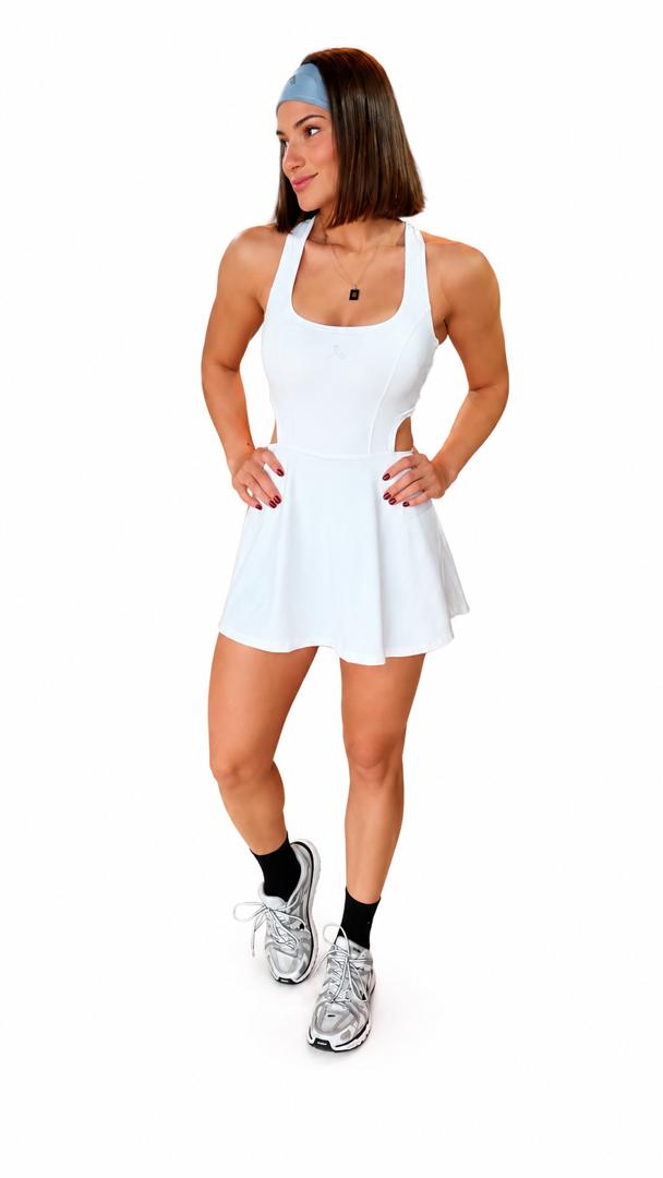 Vestido blanco liso