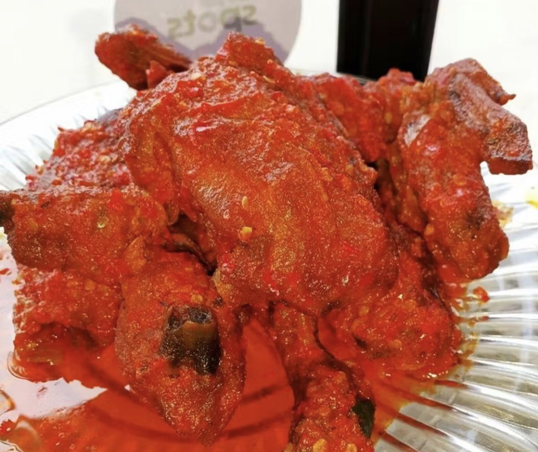 Paket nasi ayam balado + sayur