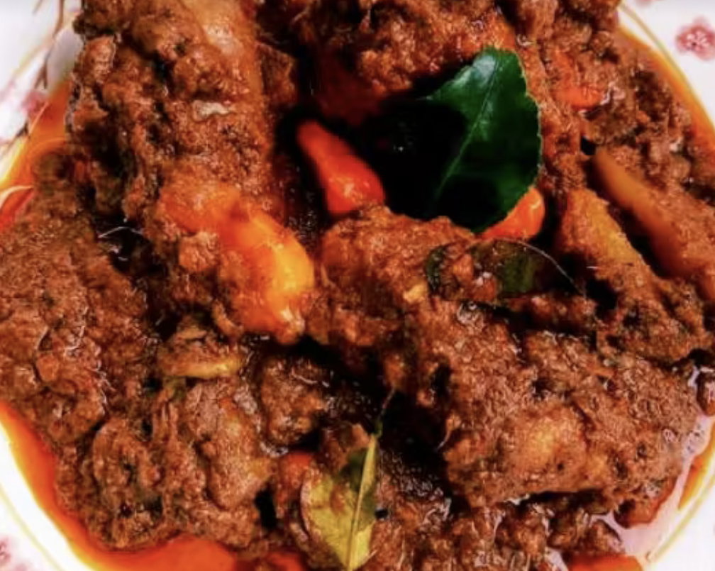 Paket nasi ayam rendang + sayur_0
