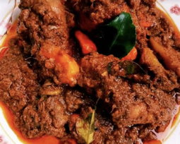 Paket nasi ayam rendang + sayur