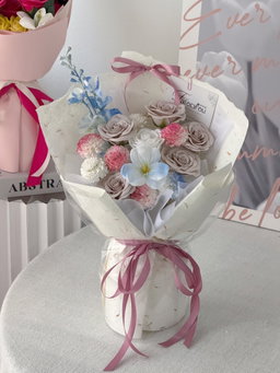 Soft Nude Soap Flower Mixed Bouquet