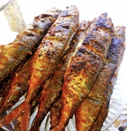 Paket nasi ikan kembung bakar + sayur