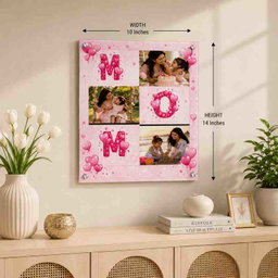 Pink balloon MOM collage