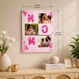 Pink balloon MOM collage
