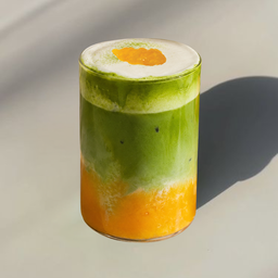Peaches & Cream Matcha Latte