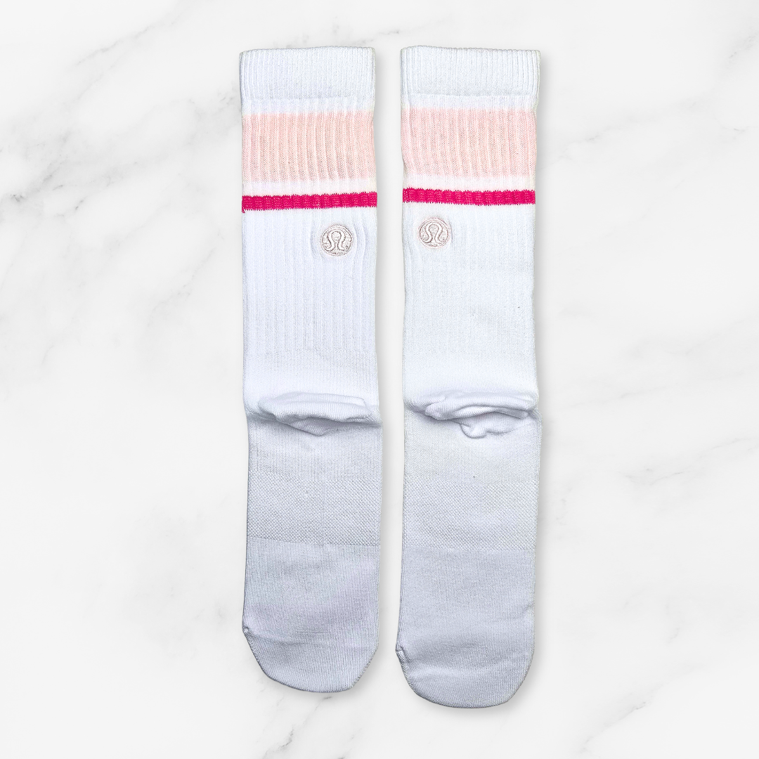 [10189] - 3 Pairs Lululemon Women’s Cotton Blend Crew Socks – Breathable, Sweat-Absorbing & Minimal _4