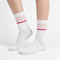 [10189] - 3 Pairs Lululemon Women’s Cotton Blend Crew Socks – Breathable, Sweat-Absorbing & Minimal 