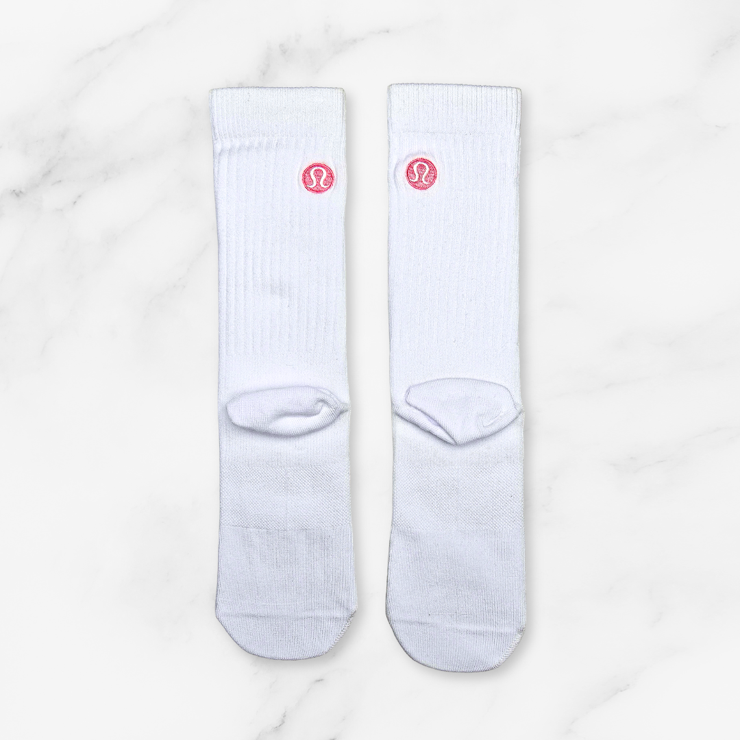 [10189] - 3 Pairs Lululemon Women’s Cotton Blend Crew Socks – Breathable, Sweat-Absorbing & Minimal _2