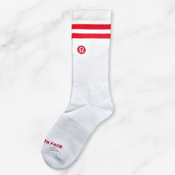 [10189] - 3 Pairs Lululemon Women’s Cotton Blend Crew Socks – Breathable, Sweat-Absorbing & Minimal 