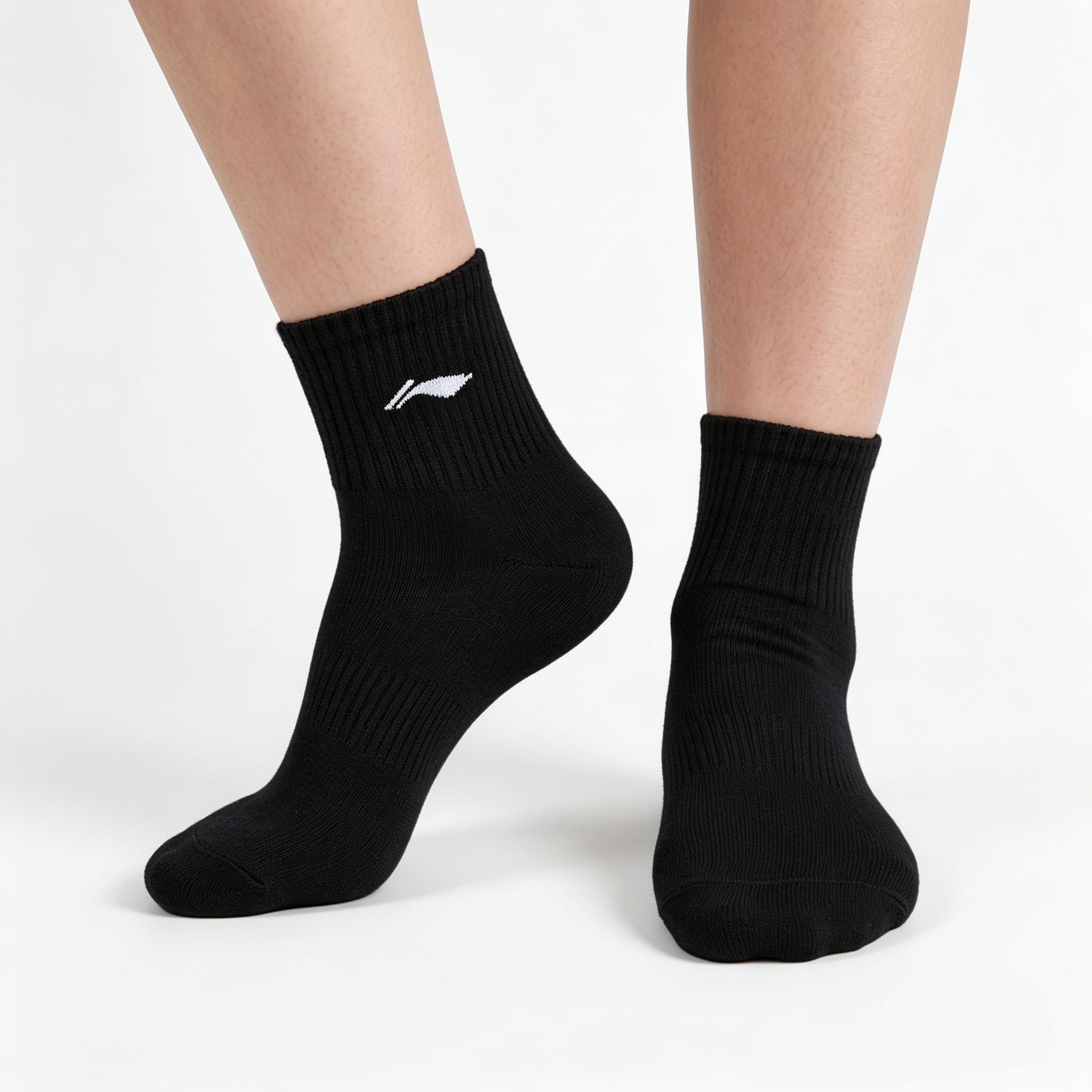 [10233] - 3 Pairs Women’s High-Cut Cotton Sports Socks – Breathable & Versatile _1