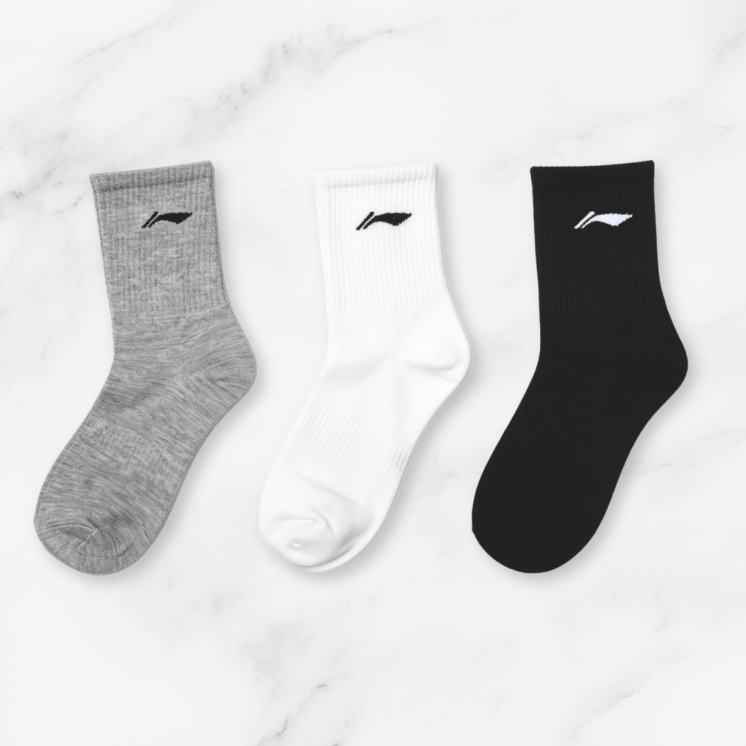 [10233] - 3 Pairs Women’s High-Cut Cotton Sports Socks – Breathable & Versatile _4