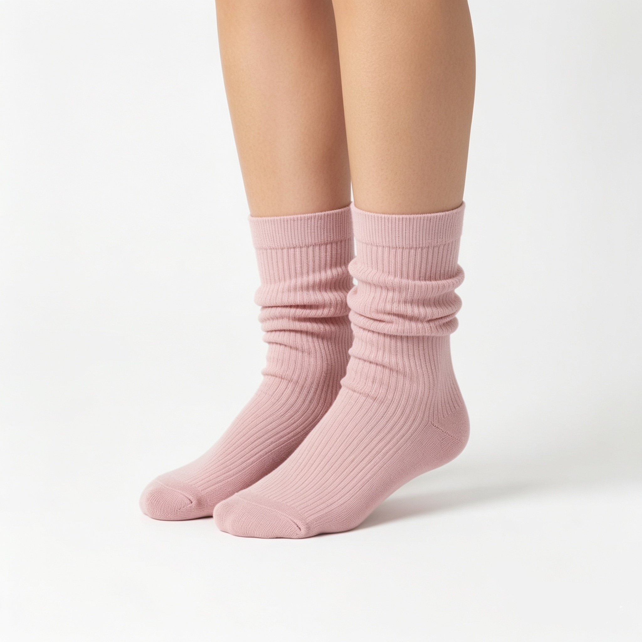 [10093] - 5 Pairs Women’s Viscose-Blend High-Cut Crew Socks – Soft, Breathable & Everyday Comfort _0