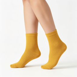 [10220] - 5 Pairs Women’s High-Cut Fiber-Blend Socks – Casual, Breathable & Sweat-Absorbing 