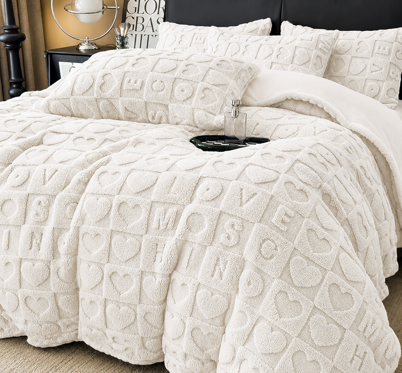 Teddy Fleece Comforter Set