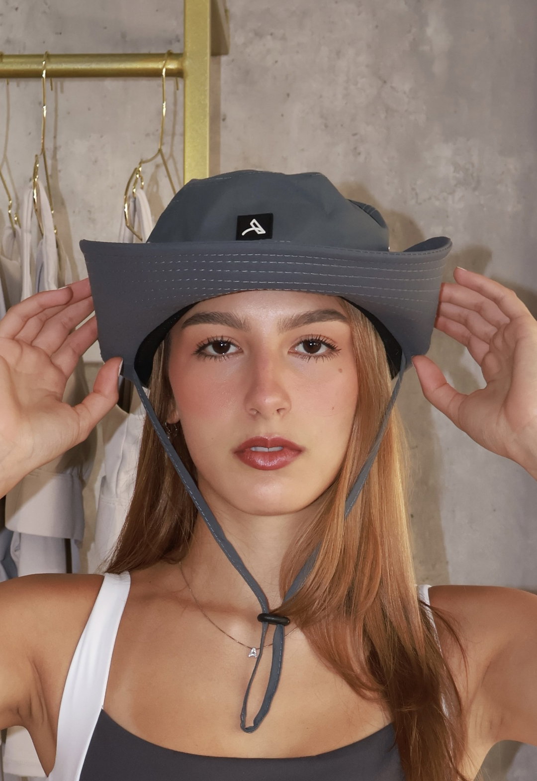 Sombrero cowboy gris impermeable
