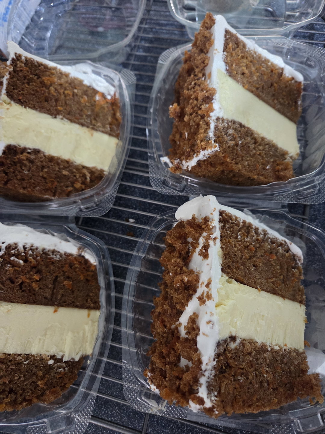 Carrot cheesecake slice