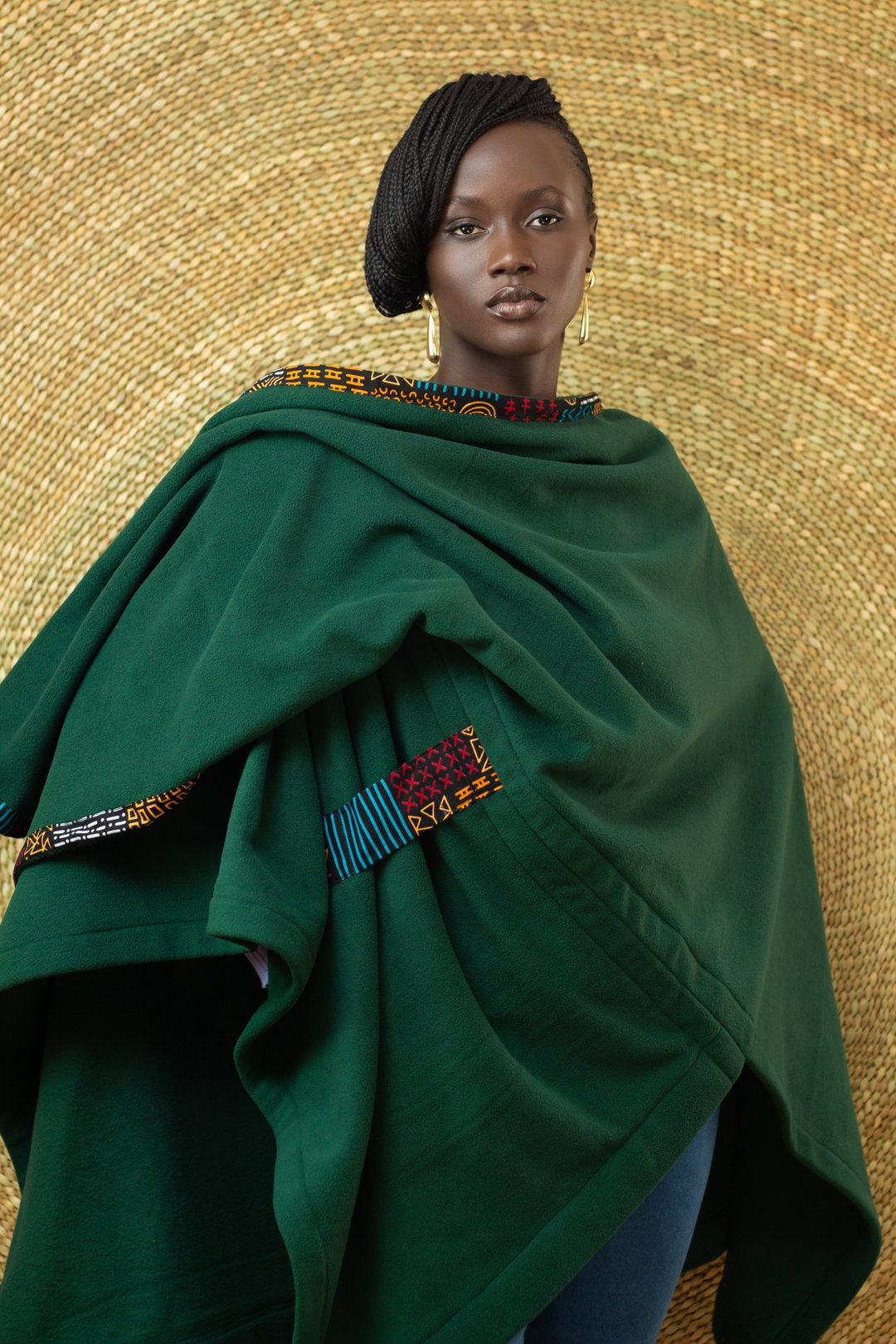 The Jioni Shawl - Green / Mixed print