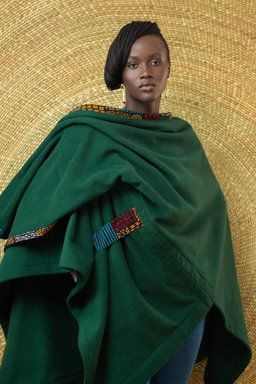 The Jioni Shawl - Green / Mixed print