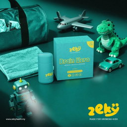 Zeky Brain Hero | Made For Growing Kids - 60 Chewable Tablets for Memory, Focus & Learning - Age 4-12 - Free Sticker Included