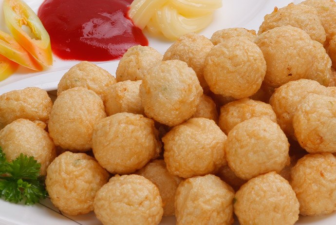10pots- Fried Fish Ball Medium (500gm / pkt)_0