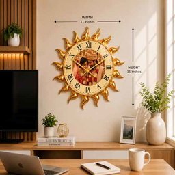 Radiant Sunburst Clock