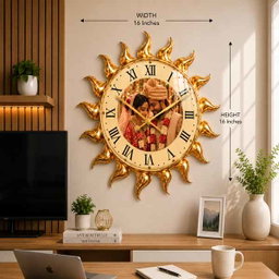 Radiant Sunburst Clock