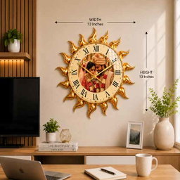 Radiant Sunburst Clock