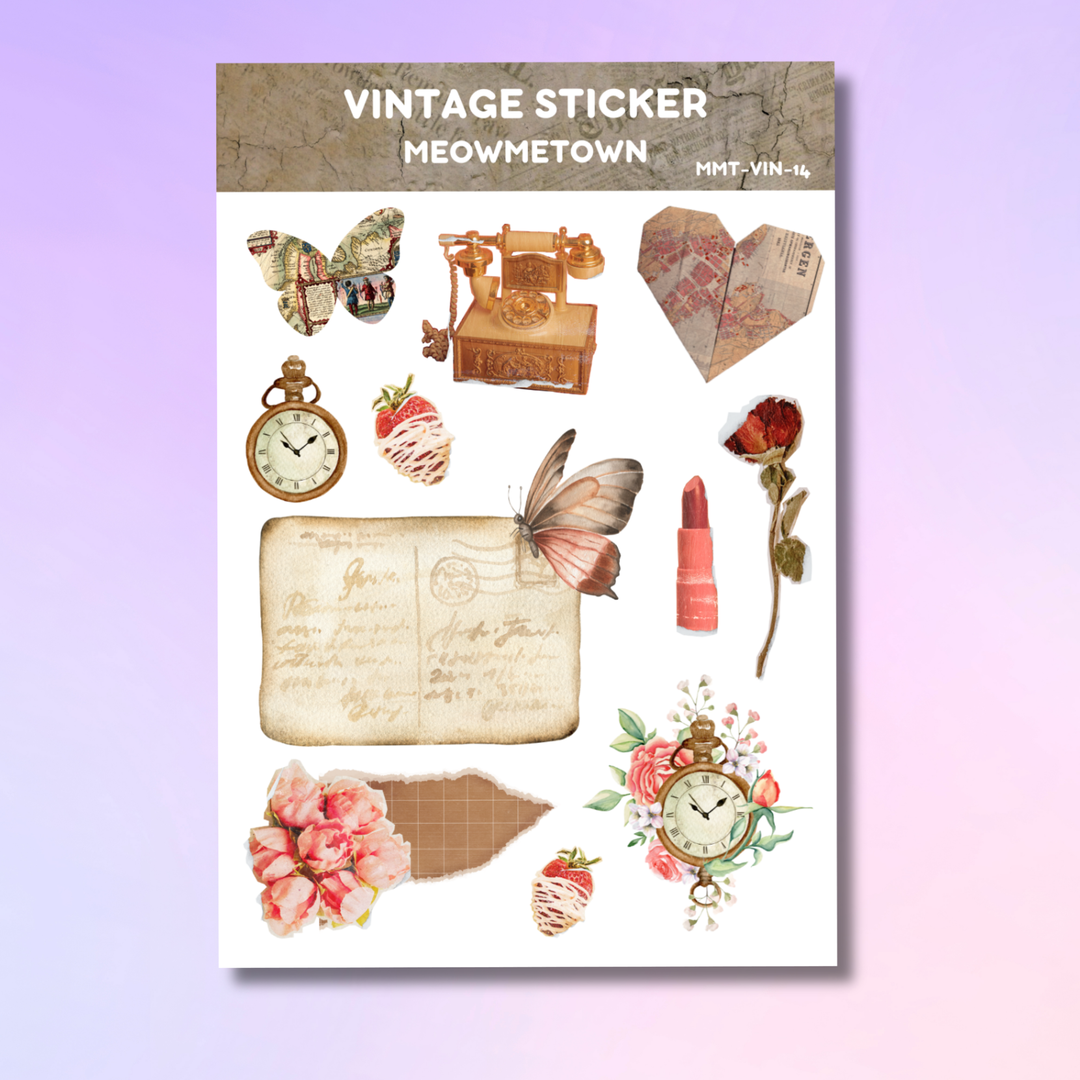 Butterfly | Vintage Sticker Sheet 