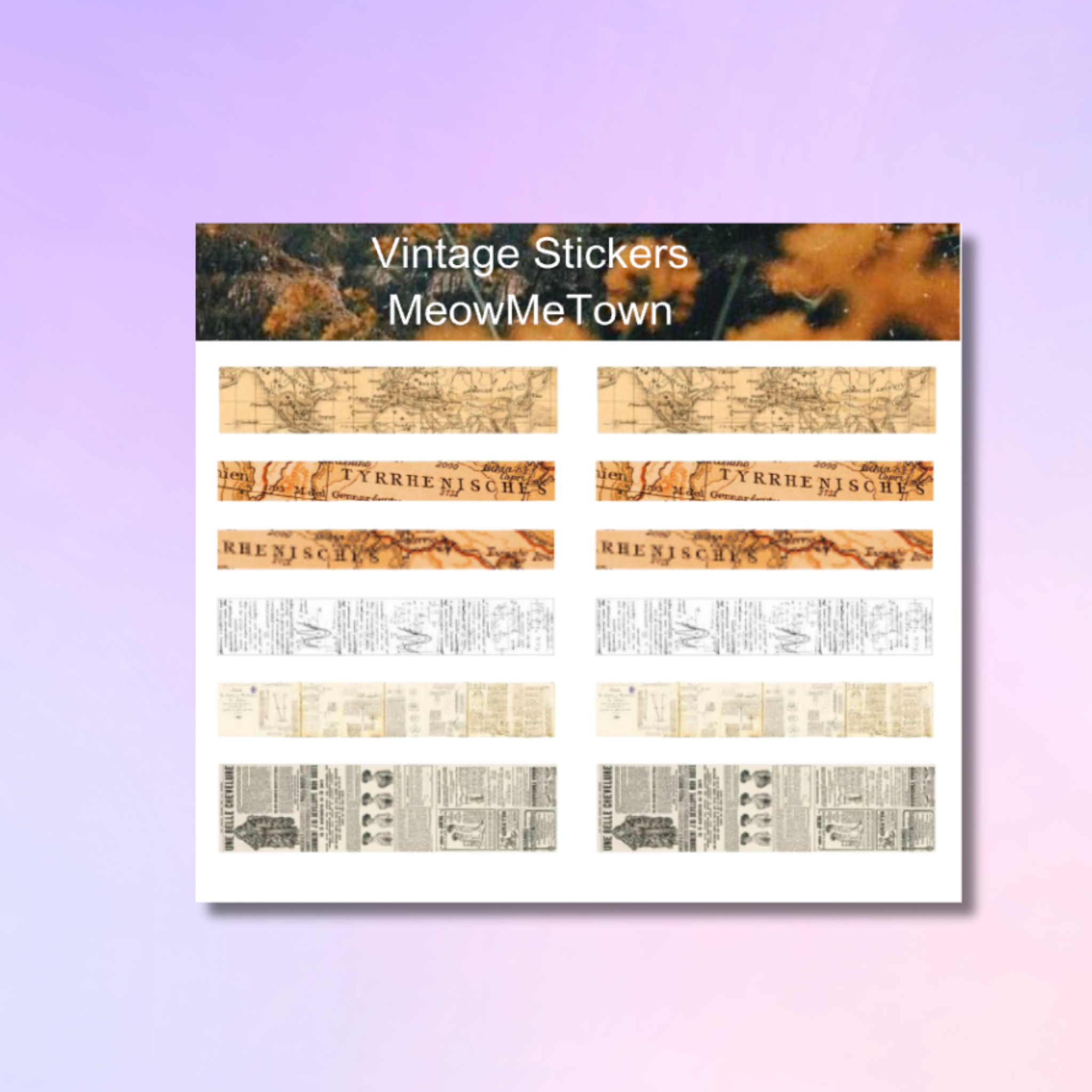 Washi | Vintage Sticker Sheet _0