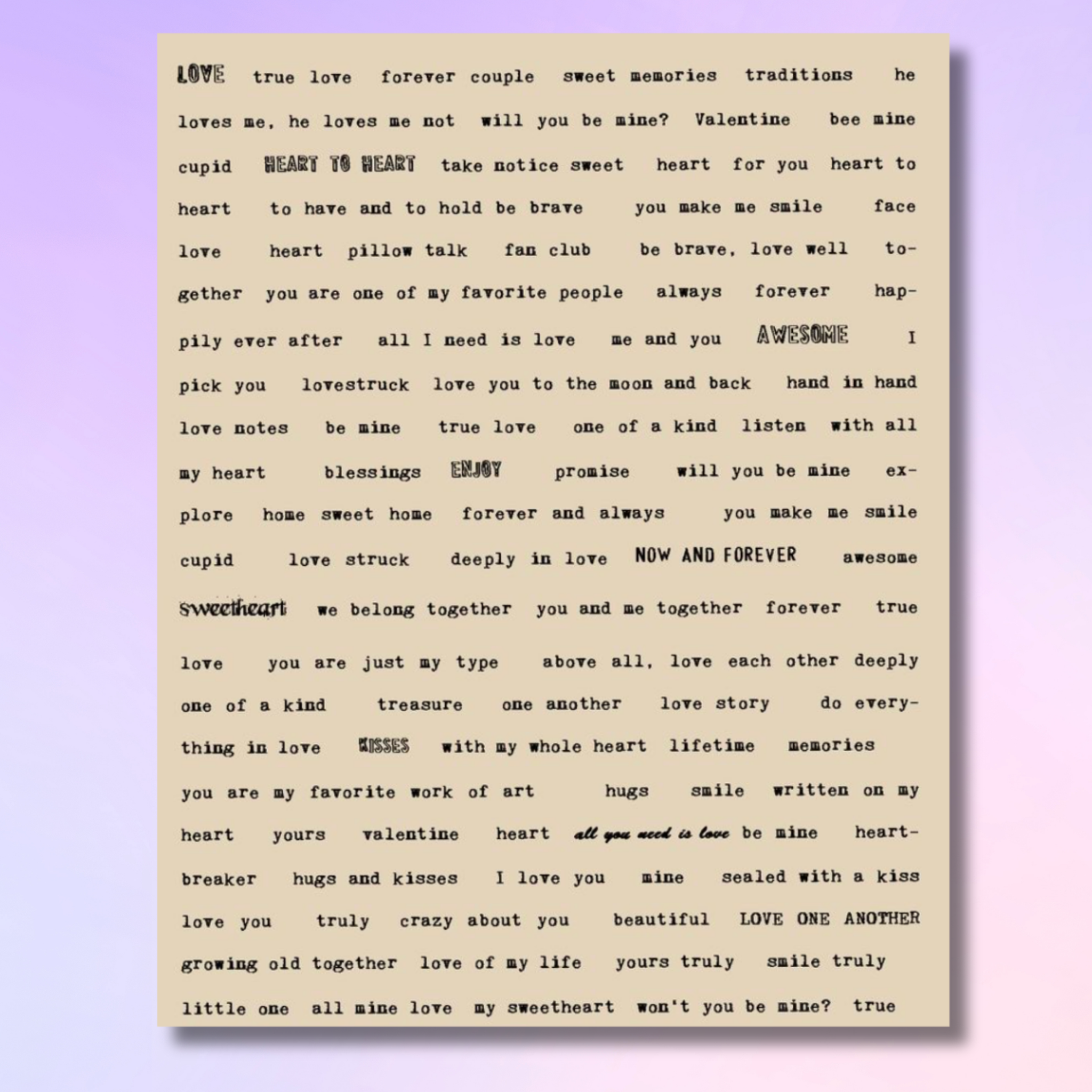 Vintage Wording Sticker Sheet _0