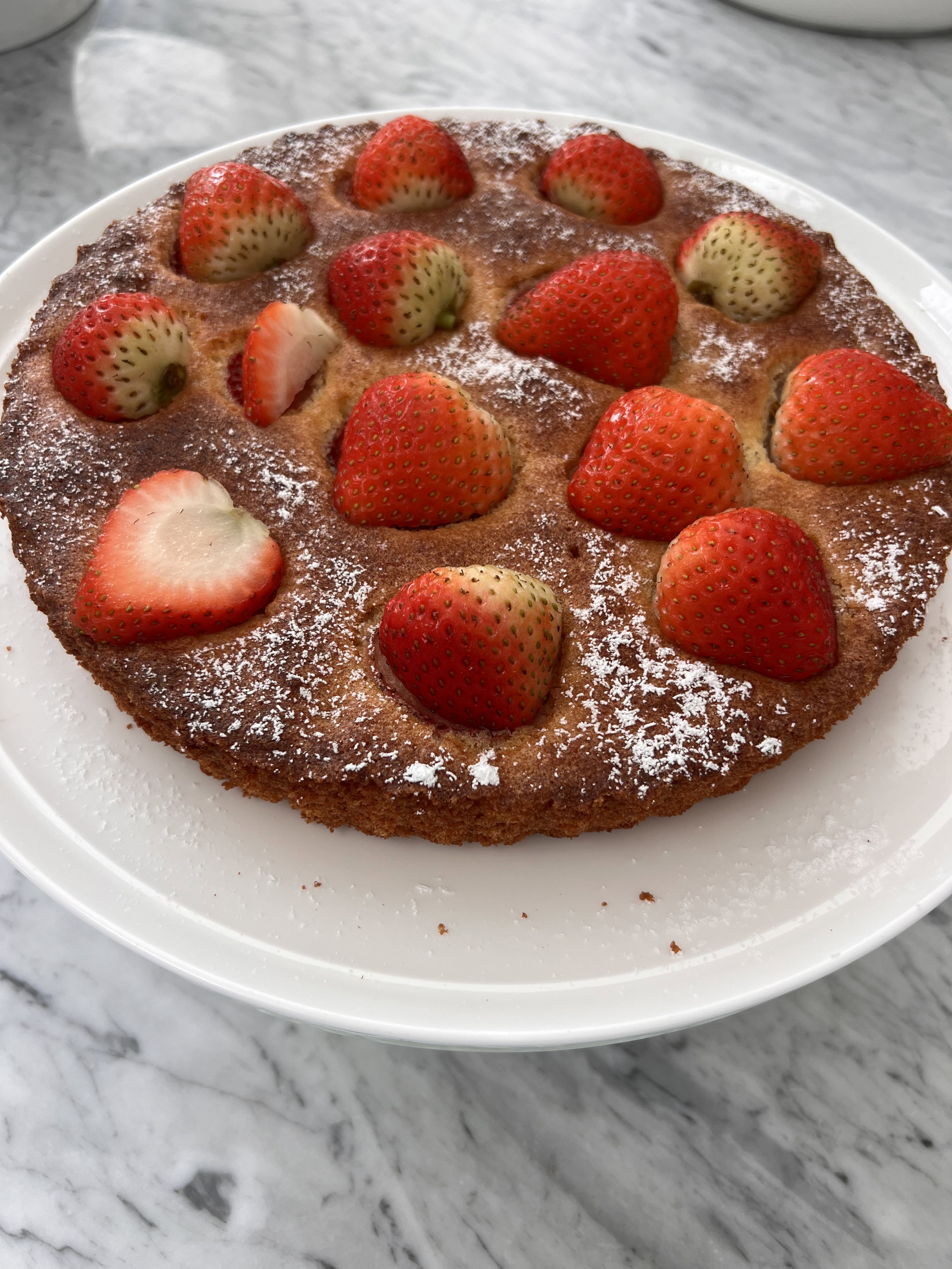 Slice of strawberry tart