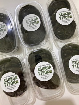 무설탕 쑥개떡 Mugwort Rice Cake