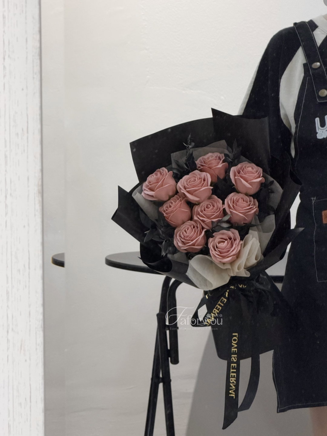 9 Stalk Soap Rose Bouquet