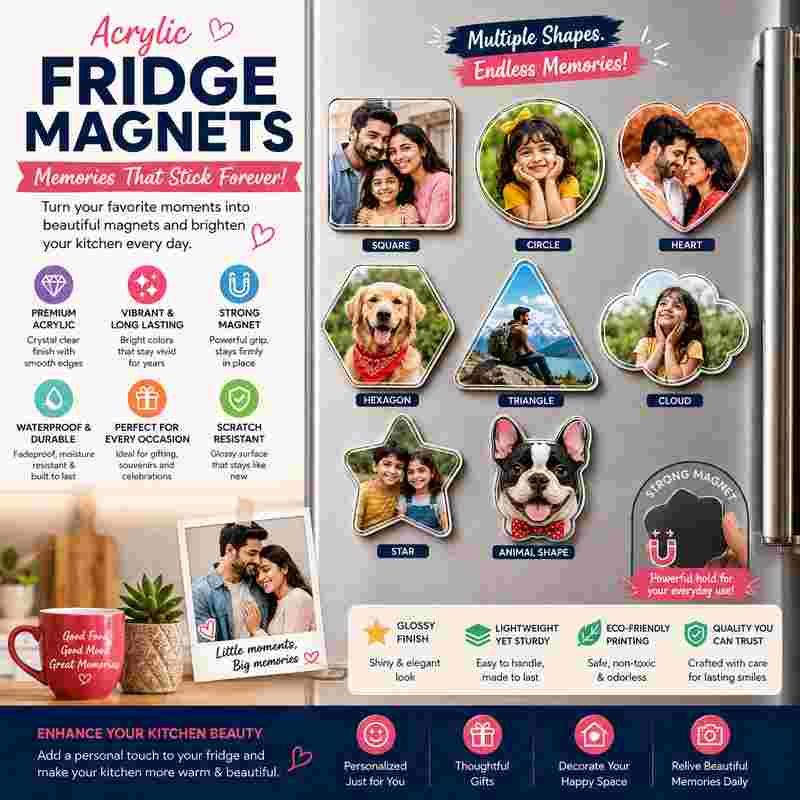 Photo Magnets - Assorted Shapes (Set Of 7)_1