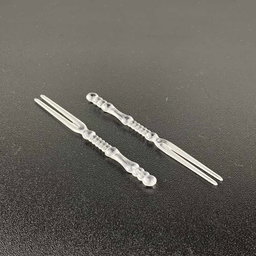 Disposable - Plastic Fruity Fork 3.5" Clear (100's / pkt)