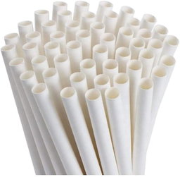 Straw 8mm Paper Straw w/o Wrapper (60's / pkt)