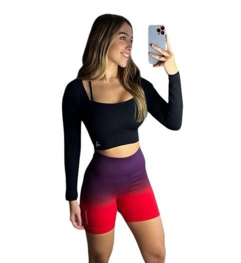 Biker degradado morado y rojo