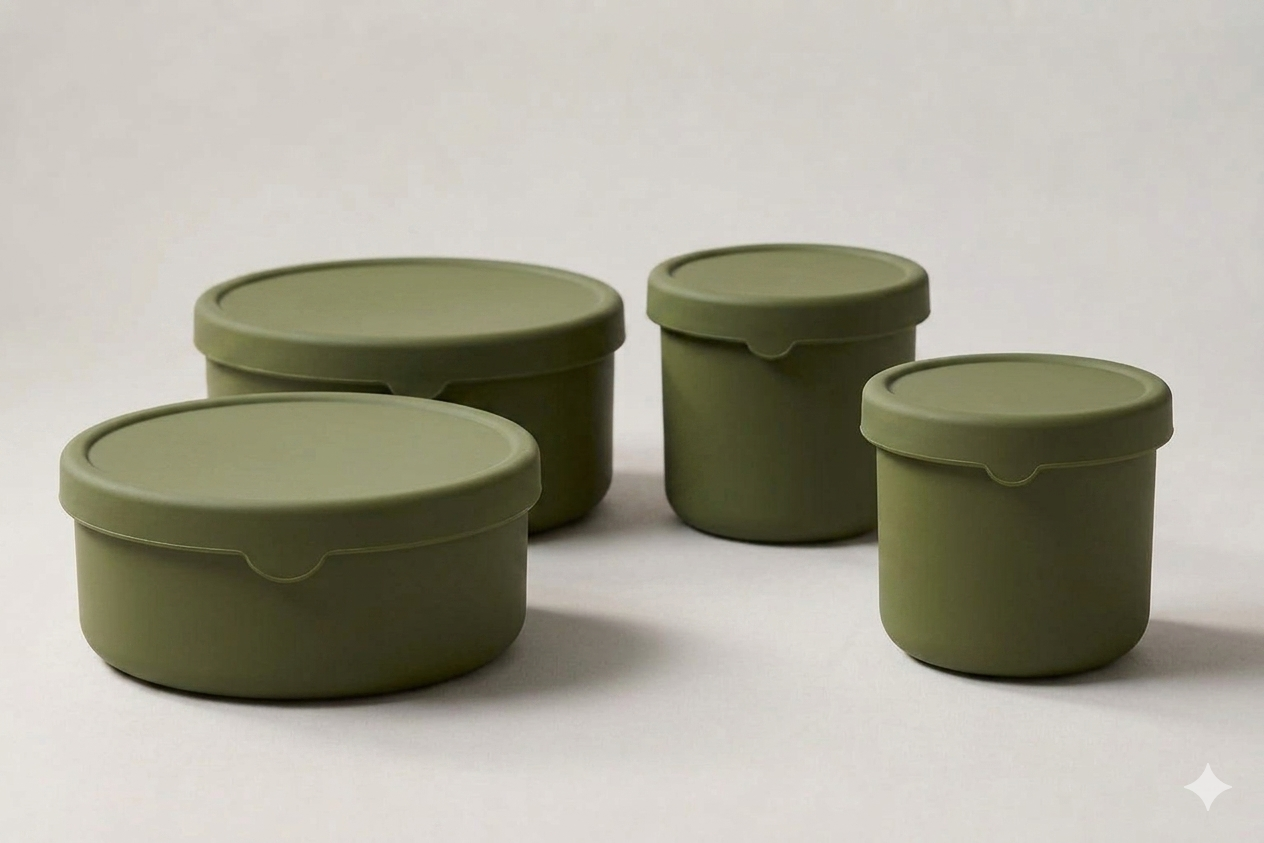 4 Pieces Silicone Food containers_1