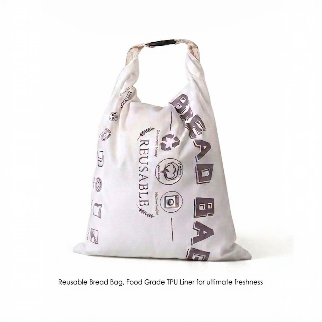 Reusable Bread Bag, Food Grade TPU Liner