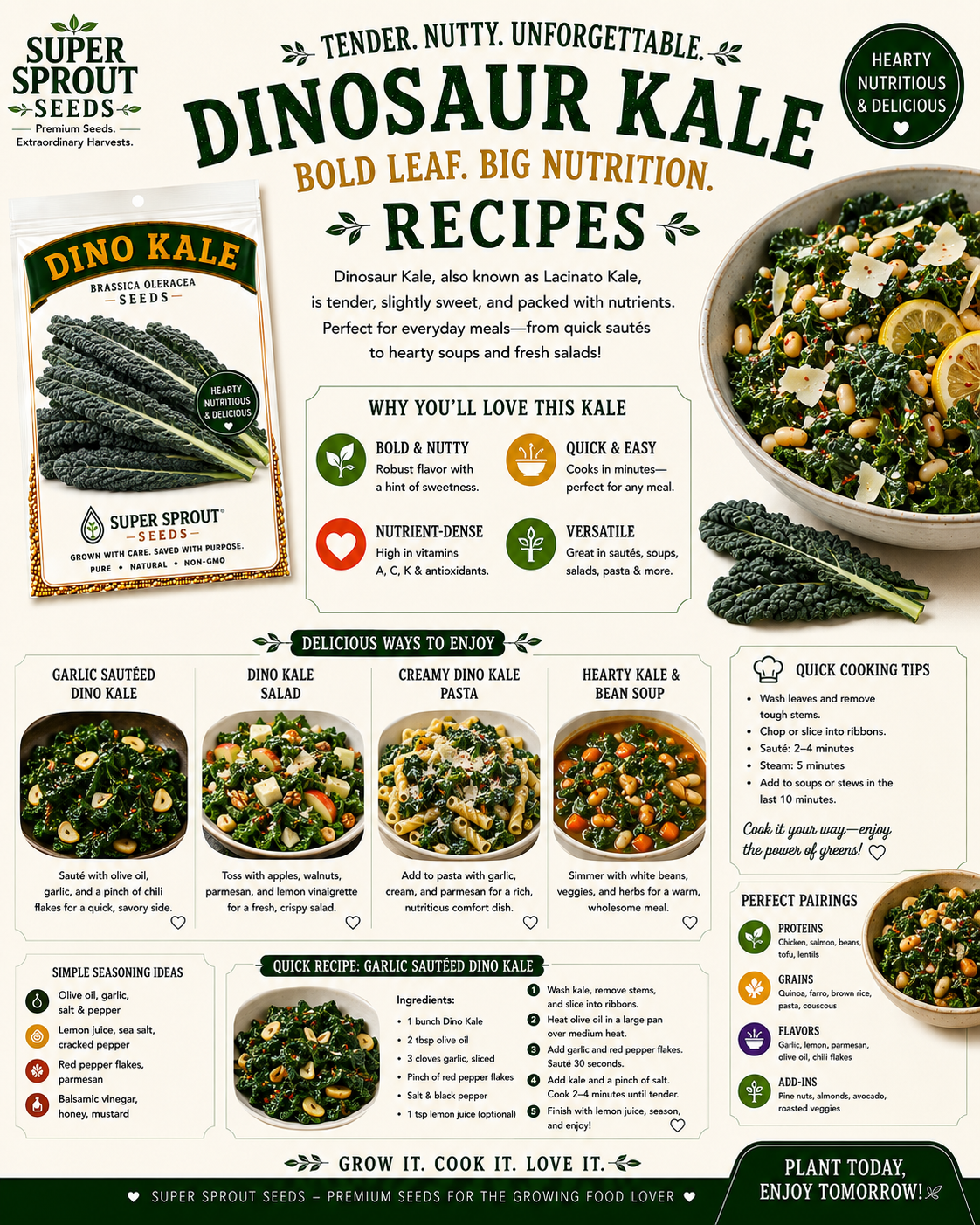 Dinosaur kale x 25+ seeds _1