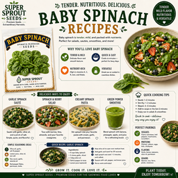 Baby spinach x 15+ seeds 