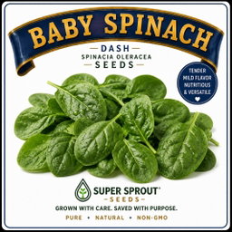 Baby spinach x 15+ seeds 