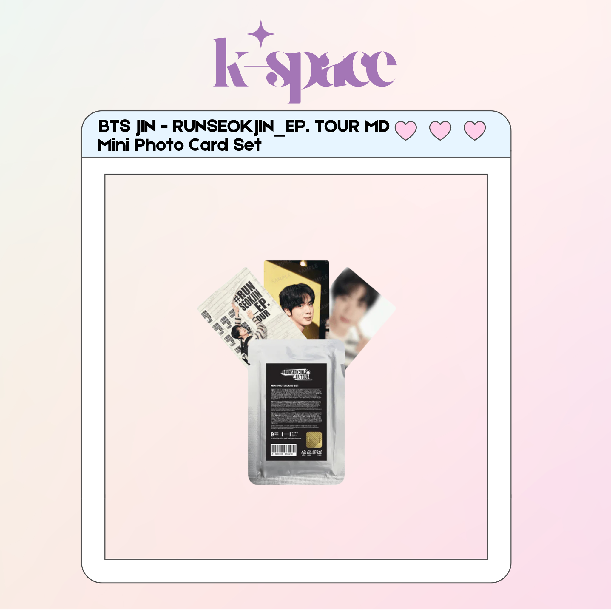 BTS JIN - RUNSEOKJIN_EP. TOUR MD Mini Photo Card Set_0