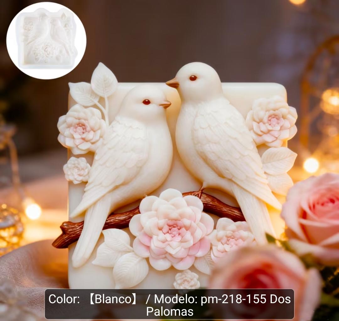 Molde pajaros pareja 3D